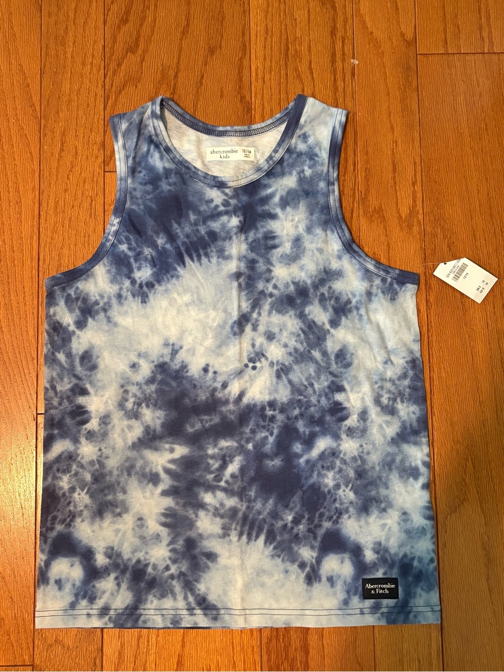NWT Abercrombie Kids Blue Tie-Dye Tank Top